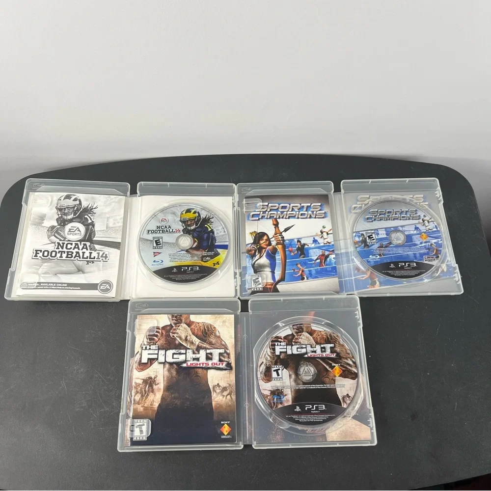 PlayStation 3 PS3 Fat 80GB Console System Bundle Lot & 14 Games Tested & Working